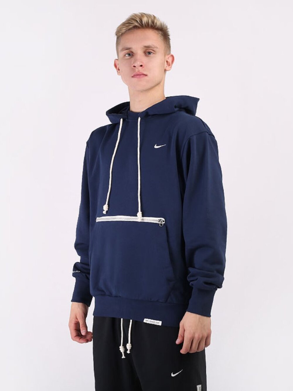 Nike Men's Blue Standard Issue Casual Long Sleeve Pullover Hoodie Size M